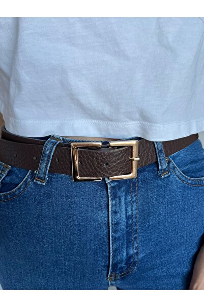 Eksibir Kare Tokalı Kadın Kemeri Elbise Kemeri Pantolon Kemeri