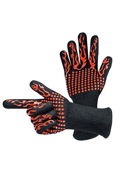 Twinkle Mart قفازات فرن مقاومة للحرارة من السيليكون بخطوط مضادة للانزلاق، قفا...