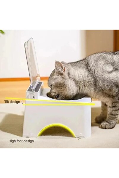 YENİTECH Akıllı Sensörlü Otomatik Mama Kabı Kedi İçin Hijyenik Taze Şık Besleyici Şarjlı Kedi Mama Kabı