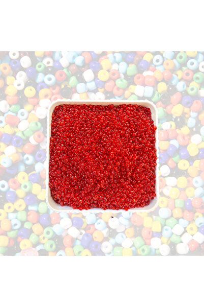 HERALDİS خرز رملي 3 مم بلون أحمر غير شفاف لا يتلاشى لونه، خرز مجوهرات 50 جرام...