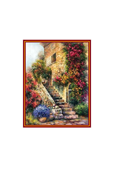 MATTELOT TOYS Set Tablou cu cadru din lemn si accesorii, Goblen cu pietre 5D,...