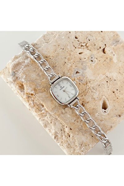 Vesce Atelier Corrente Silver Watch White
