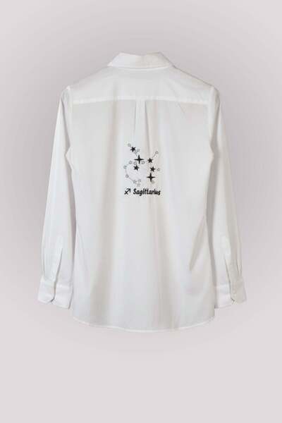 Suavette Zodiac Embroidered Shirt "Sagittarius" made of Bamboo and Cotton