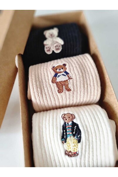 Moonys Socks Collection Бродиран мечок модел Специална серия Дамски чорапи Комплект от 3