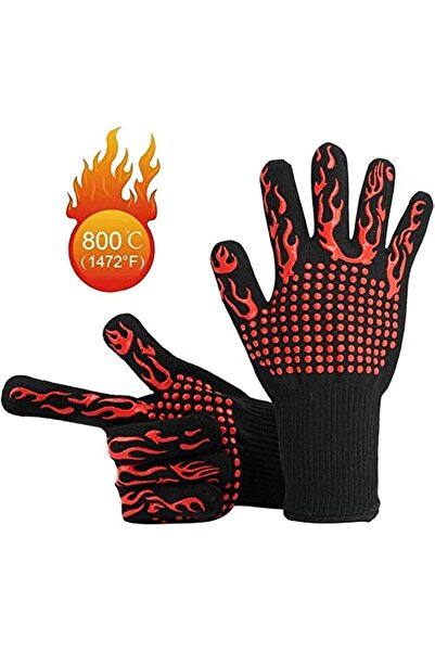Twinkle Mart قفازات طهي للشواء، مقاومة للحرارة حتى 1472 درجة فهرنهايت، غير قا...