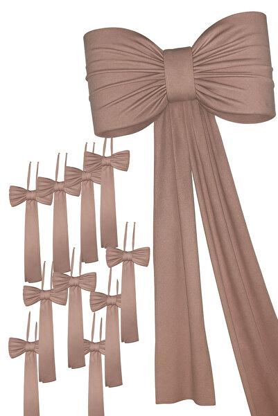 Insolito Custom Christmas bow set made of powder pink lurex – 1 large bow + 15 small bows – LIMITED EDITION