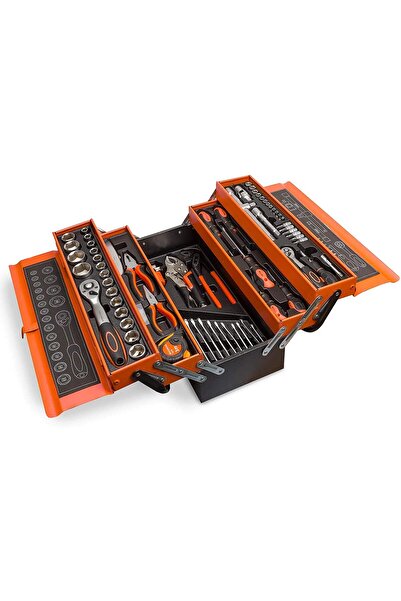 Jack Cutie 285 Piese si Scule Compartimentata cu 4 sertare Pliabile Negru / P...