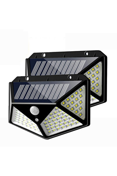 MİKİ Set 2 Lampi ULTRA 100 LED Solare cu senzor de miscare si lumina 3 moduri ILUMINARE
