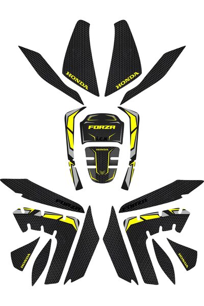 Honda FORZA 250 Tank Pad Sarı Siyah