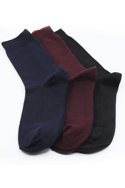 TOSKI Men's Socks 3xset Black,Navy,Bordeaux