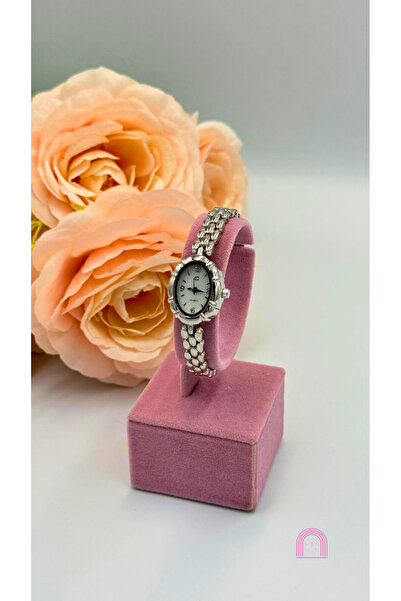 Moond Accessories Steel Cord Oval Case Silver Watch