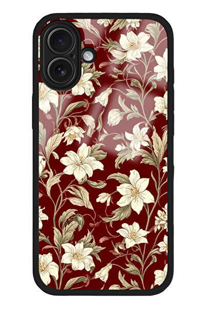 WANNA PROTECT حافظة هاتف آيفون 16 نمط الأناقة النبيلة مطبوع مع حماية للكاميرا...