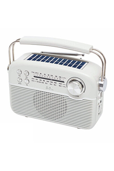 SAL Somogyi Audio Line Hybrid Solar Radio with Bluetooth, FM/AM/SW, USB/microSD, AC/DC Power