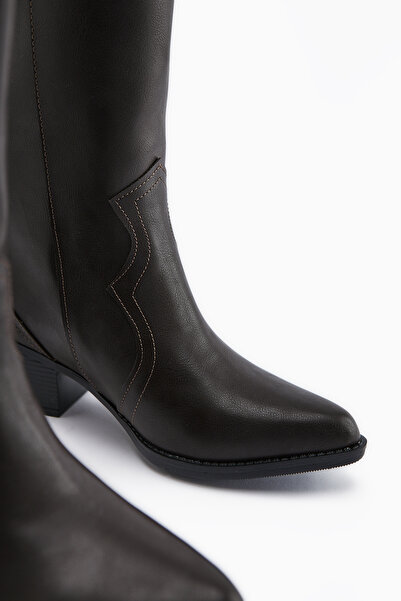 Limoya Lhena Brown Western Pull-On Boots