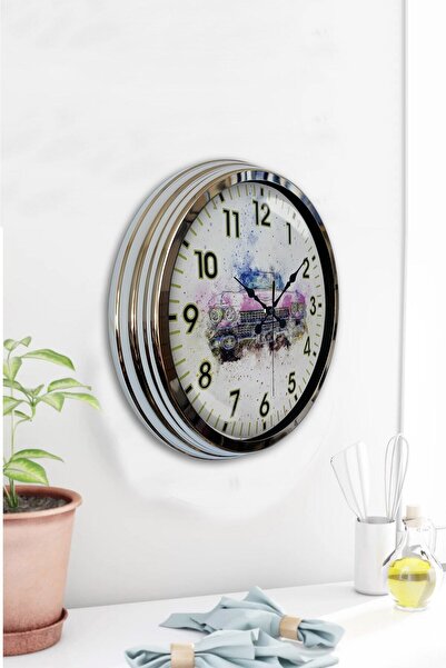 Kasva Concept 40 Cm Krom Metal Mutfak Duvar Saati