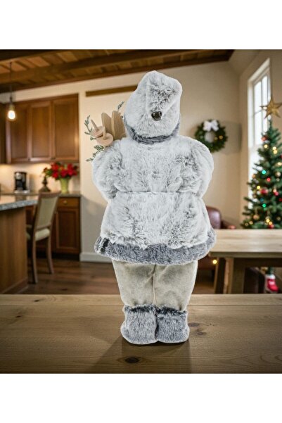 shop New Year Santa Claus Toy New 2026 24X18X45Cm Gray with Flashlight Flower Gray