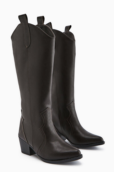 Limoya Lhena Brown Western Pull-On Boots