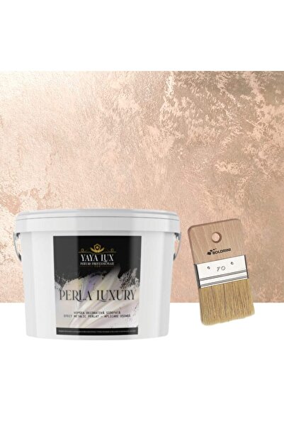 YaYa Color Vopsea decorativa de Lux, Perla Luxury cu Fulgi Perlati, Roz Prafu...