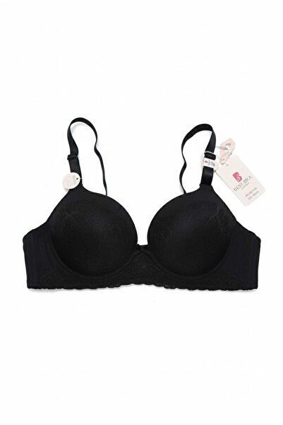 Lingerie Best Bra Kadın Dantelli Dolgulu Destekli Mikro Sütyen - Beyaz / Krem...