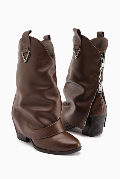 Limoya Peggy Brown Women's Heeled Western Boots