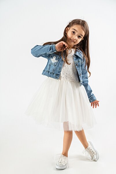 YUSALİ Dress with Jeans and Lace for Special Day - Prom - Graduation Tutu Dress