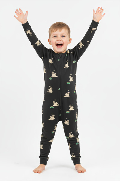 Kyron Girls/Boys Long Sleeve Printed Jumpsuit