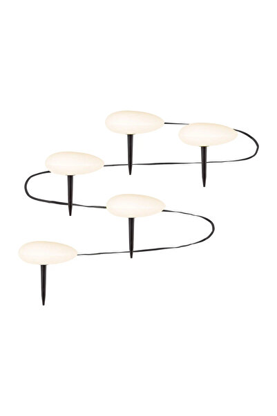 Livarno home Solar light chain, imitation stone, with LED, for the yard