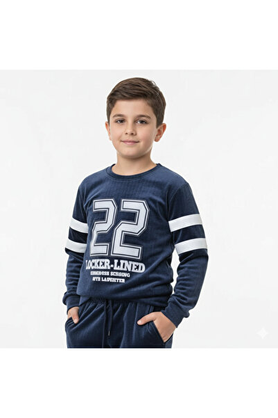 alqarat "القارات" Kids velvet Tracksuit Casual Set
