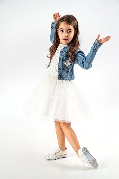 YUSALİ Dress with Jeans and Lace for Special Day - Prom - Graduation Tutu Dress