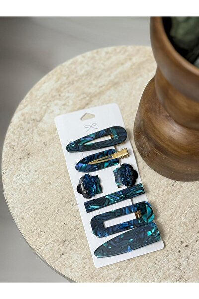 Madam Nora Stylish Multi Hair Clip Set | Pearl, Stone and Patterned Buckle Combination | 10-Piece Trend Hair Accessory