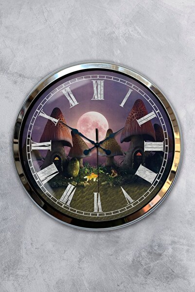 Kasva Concept ساعة حائط تشيلو معدنية من الكروم مقاس 40 سم للديكور على شكل هدية