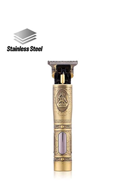VGR V091 Professional Rechargeable Electric Hair Trimmer With Metal Blade Gold