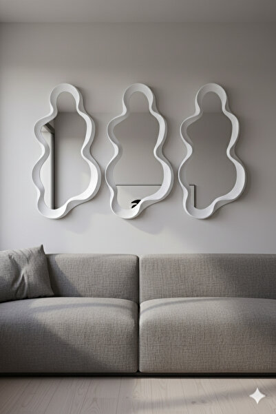 Generic Artistic mirrors with a wavy frame – a touch of modern luxury 105cm * 49cm