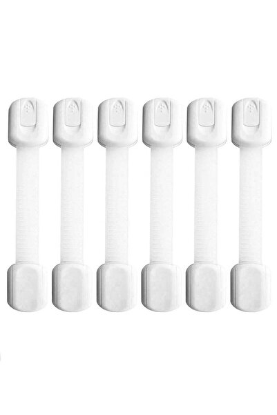 Generic Child Safety Cabinet Locks (6-Pack) - Adjustable Baby Proofing Latches with 3M Adhesive