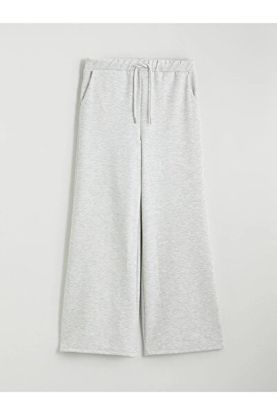 LC Waikiki Xside Gray Elastic Waist Wide Leg Women's Sweatpants