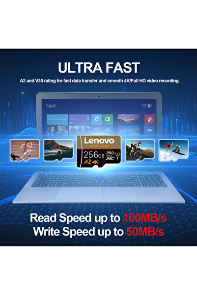 Generic بطاقة ذاكرة TF سعة ٢ تيرابايت - بطاقة Micro SD عالية السرعة | الفئة ١٠ U3 V30 A2 | تسجيل فيديو فائق الوضوح بدقة ٤K