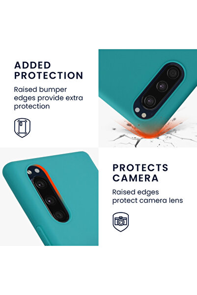 KWmobile Case for Sony Xperia 5, Silicone, Green, 50151.57