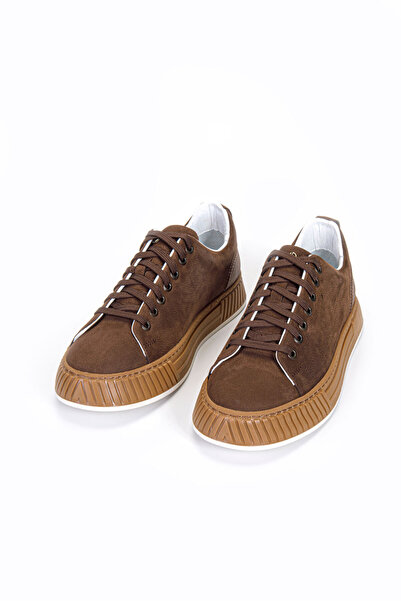 Vantaggio Tyron Brown Nubuck 100% Genuine Leather Men's Sneaker Shoes