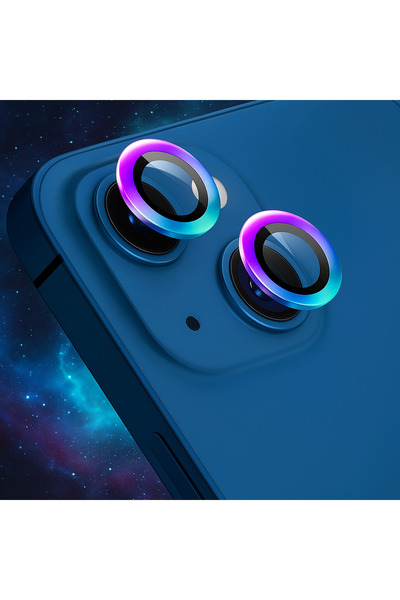 CAMCI İphone 13 / İphone 13 Mini Uyumlu Şık Metal Kamera Lensi Koruyucu