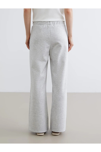 LC Waikiki Xside Gray Elastic Waist Wide Leg Women's Sweatpants