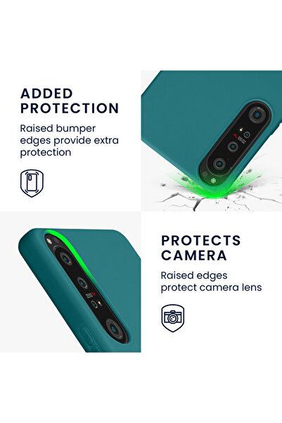 KWmobile Case for Sony Xperia 1 IV, Silicone, Green, 58661.57