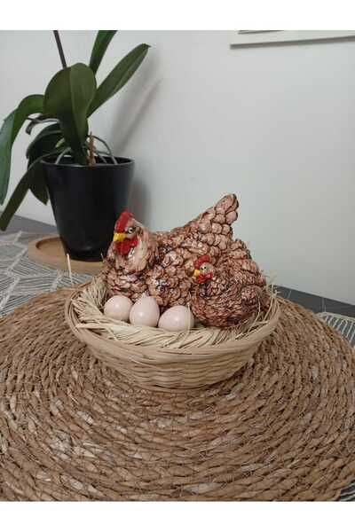 moonligtdecor dekoratif tavuk dekoru sepetlii süs eşyası