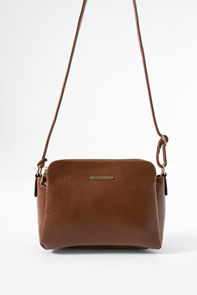 Çanta Sepetim حقيبة كروس نسائية بحزام قابل للتعديل مكونة من 3 أقسام