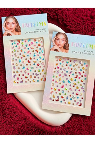 EliraToka Women-Girls Baby Face, Body, Hair Sticker Adhesive Decoration Stone 1 Card