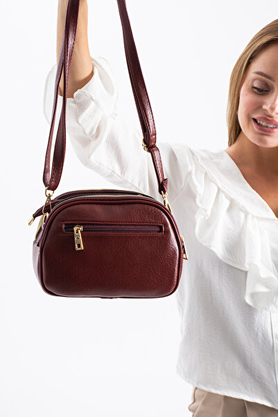 Çanta Sepetim Women's Faux Leather 4-Compartment Adjustable Crossbody and Shoulder Bag