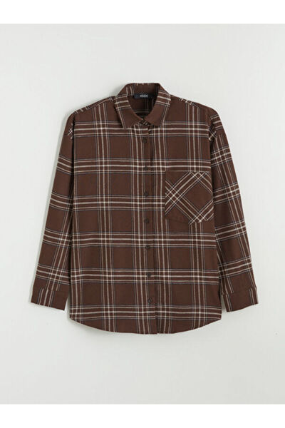 LC Waikiki Plaid Oversize Women's Shirt