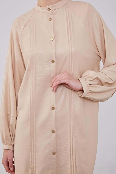 Levidor Beige Airobin Fabric - Crew Neck Double Set