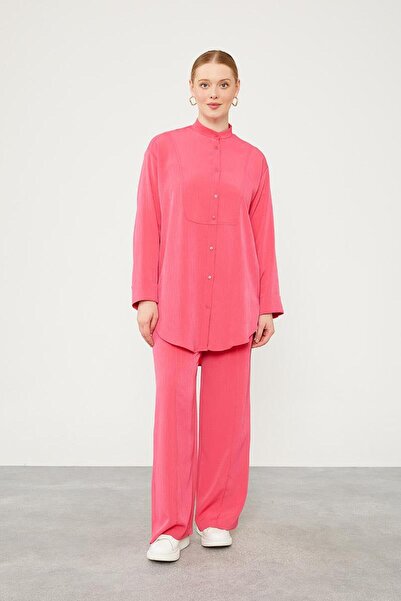 Levidor Fuchsia Pleated Judge Collar Fabric Set