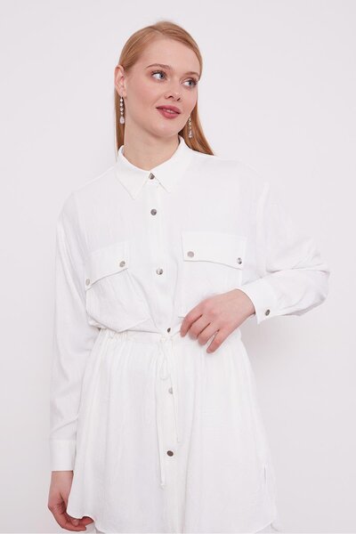 Levidor Ecru Drawstring Pants Sports Suit