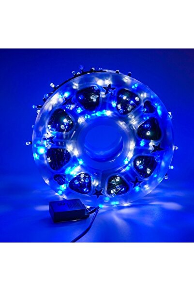 iKlassQeer Instalatie de Craciun, rola 100m, cu 8 Jocuri de lumini led, Albastra